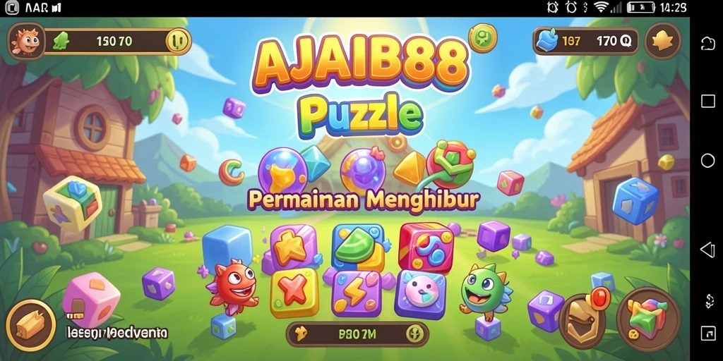 Tampilan gameplay AJAIB88 dalam bentuk puzzle yang menarik.