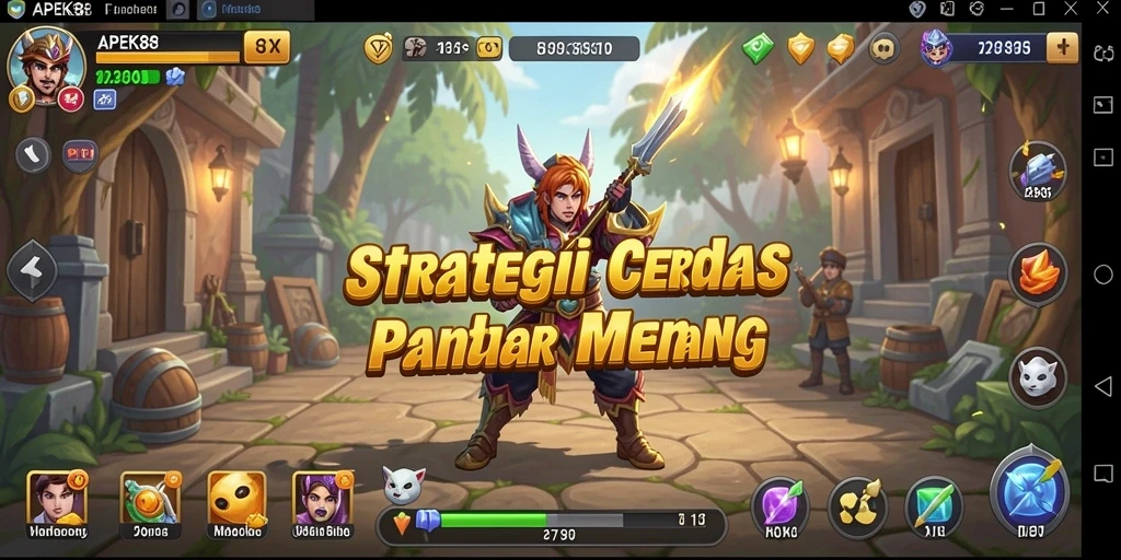 Tampilan strategi seru dalam gameplay APEK88.