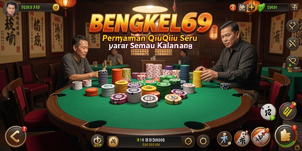 Tangkapan layar gameplay BENGKEL69 yang menampilkan serunya permainan QiuQiu.