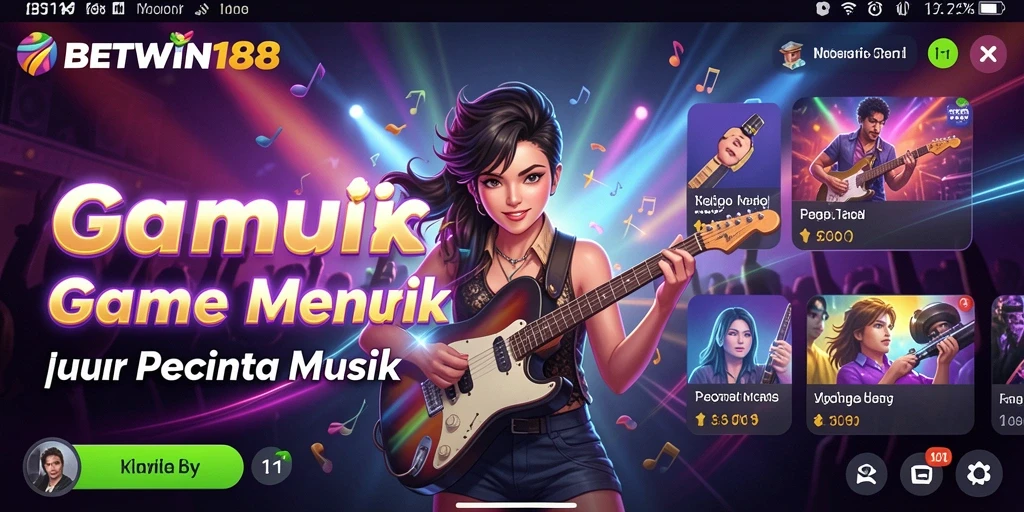 Tangkapan layar gameplay yang menunjukkan interaksi musik di BETWIN188.