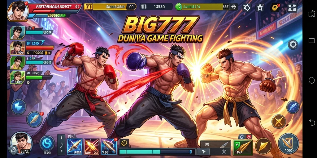 Gambar tampilan gameplay BIG777 dengan aksi pertarungan yang seru.