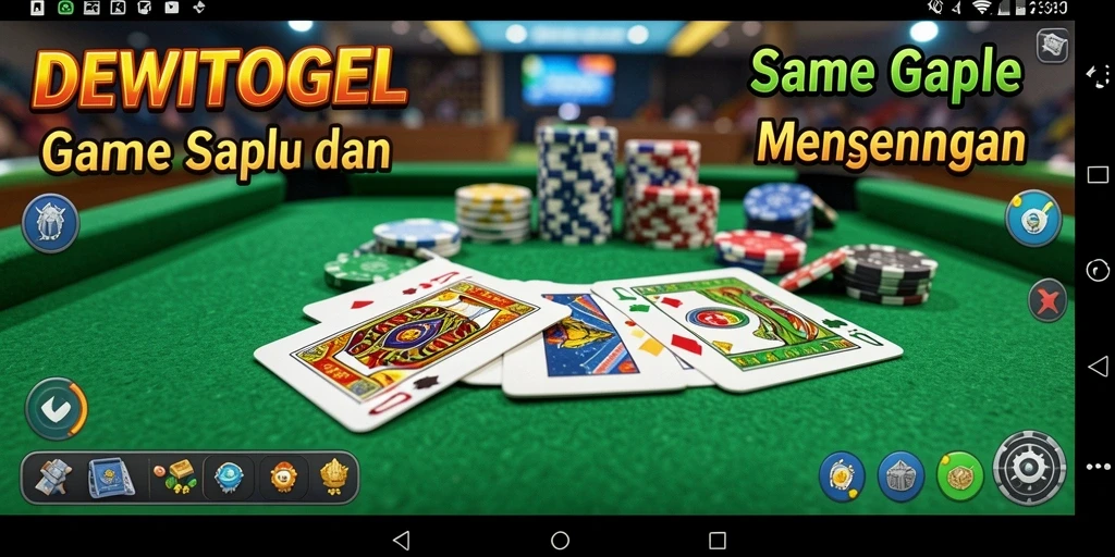 Tampilan gameplay seru di DEWITOGEL saat bermain Gaple.