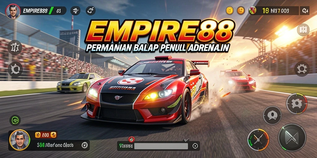 Tampilan gameplay mendebarkan dari EMPIRE88 dengan berbagai mobil balap.