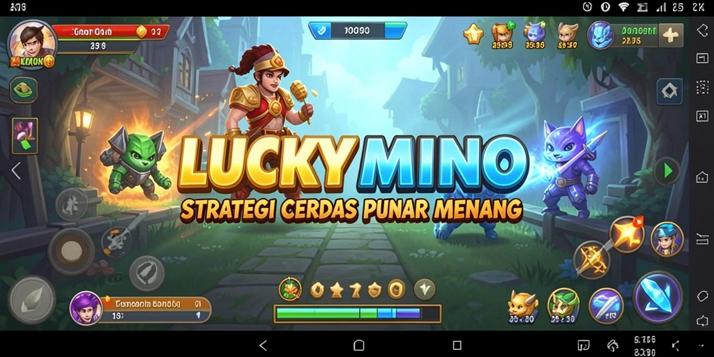 Tampilan gameplay LUCKYMINO yang menantang dan menarik.
