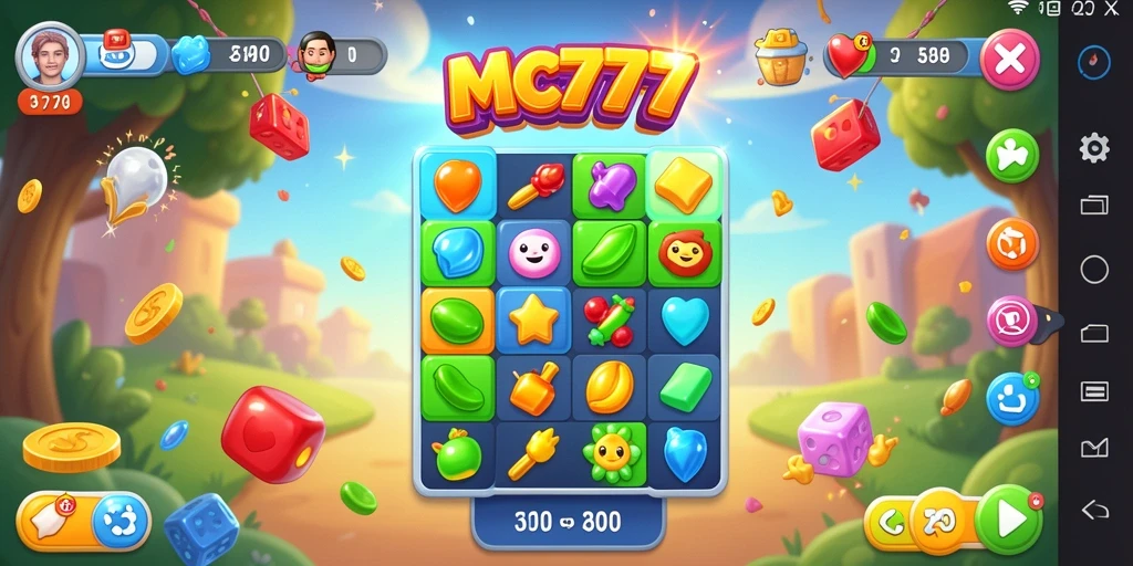 Tampilan gameplay <strong>MC777</strong> yang menarik dalam genre Match-3.