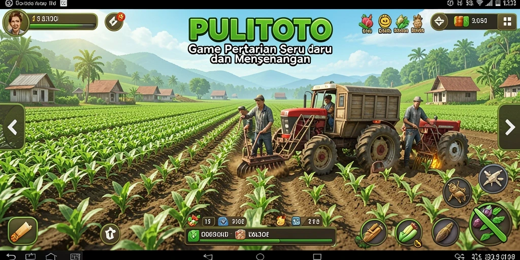 Gameplay seru dan warna-warni di PULITOTO saat bertani.