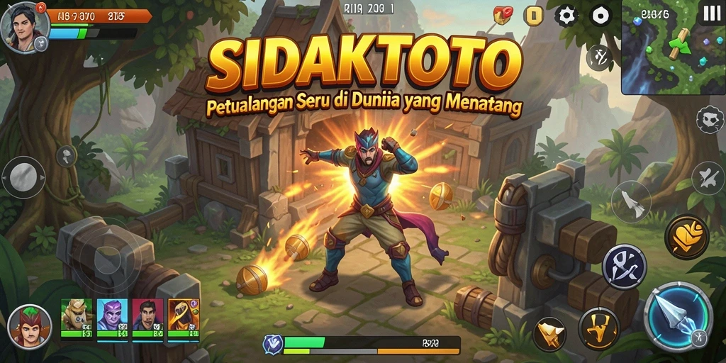 Screenshot gameplay SIDAKTOTO yang menunjukkan aksi petualangan seru.