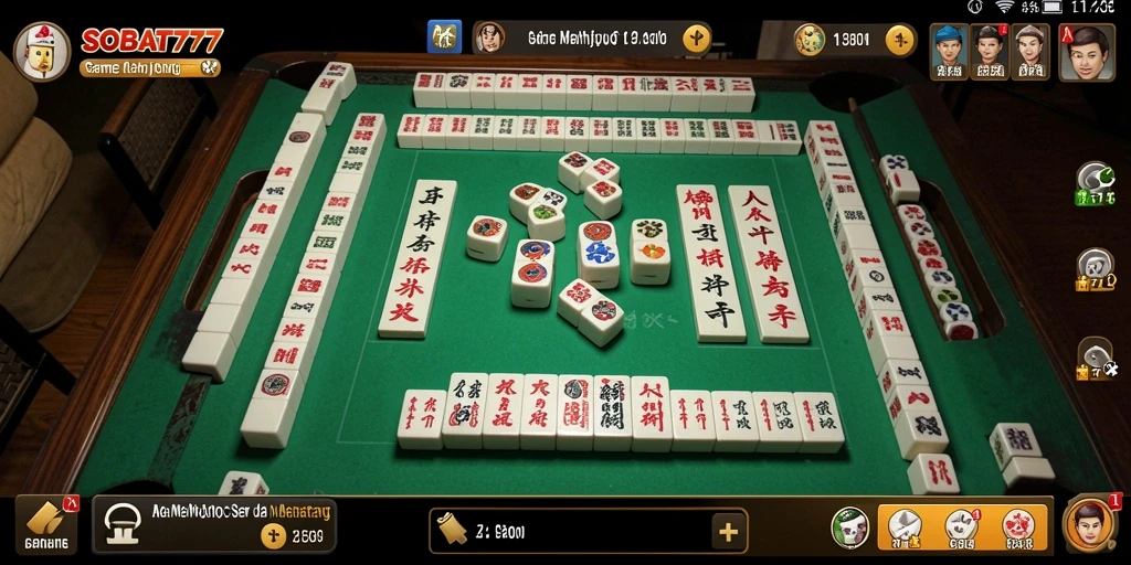 Tampilan gameplay SOBAT777 dengan grafis Mahjong yang memukau.