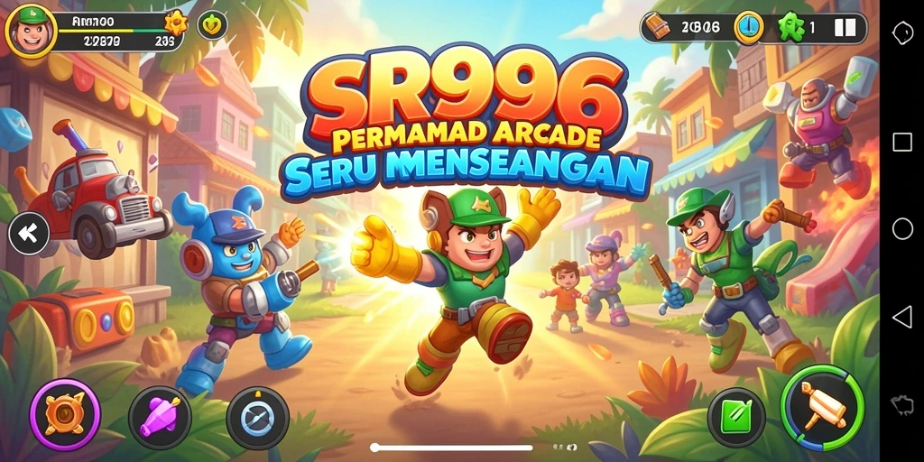 Screenshot menunjukkan gameplay seru dari SR996 di level yang penuh tantangan.