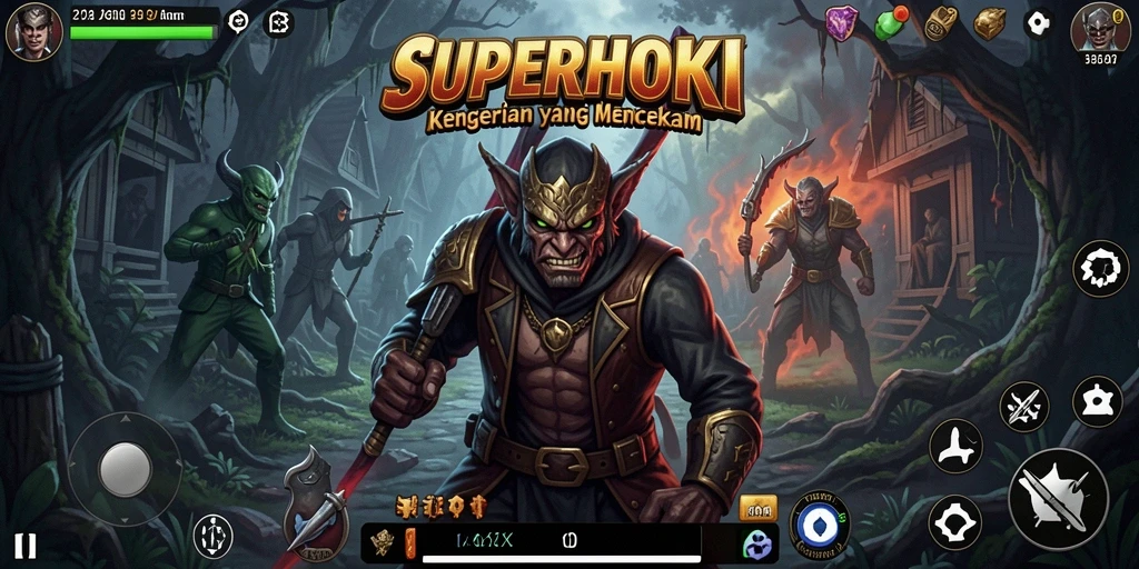 Gameplay menegangkan dalam SUPERHOKI yang menghadirkan suasana Horror.