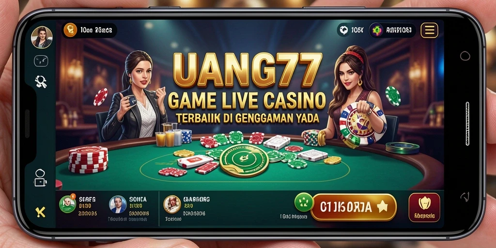 Tampilan menarik gameplay Live Casino di UANG77