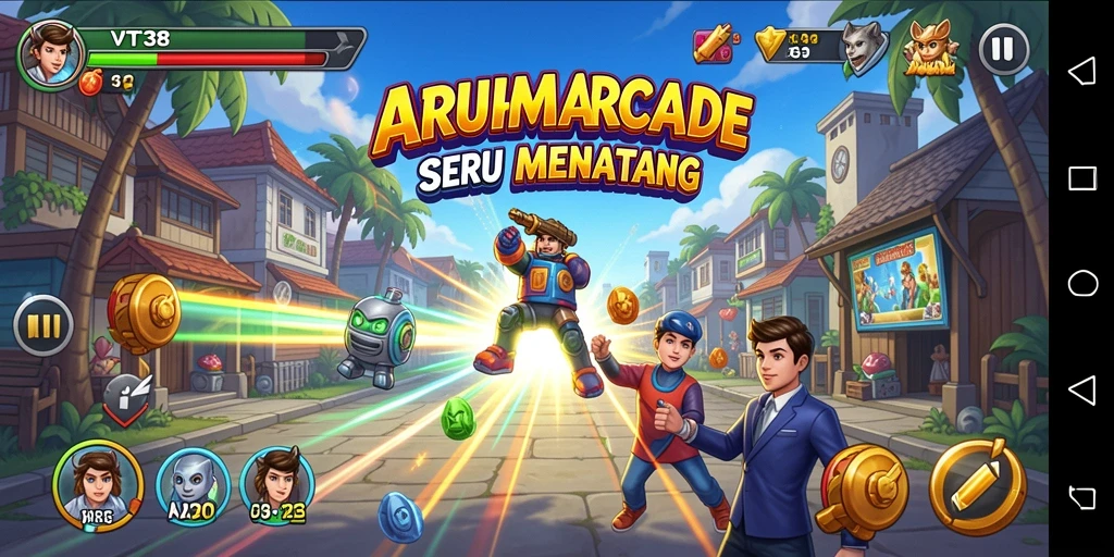 Tampilan gameplay VT38 yang mengasyikkan dan penuh aksi.