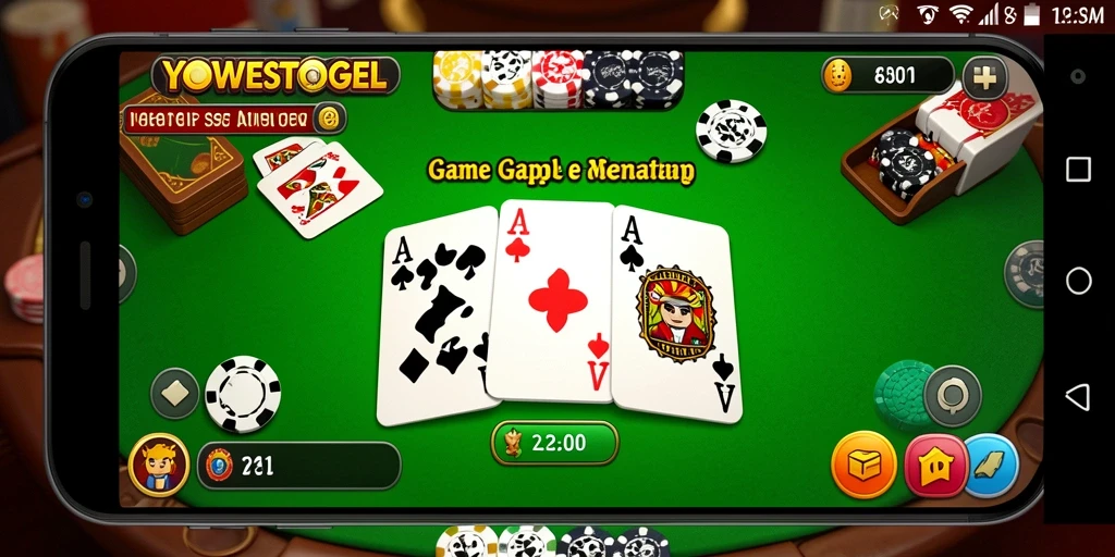 Tampilan gameplay seru di YOWESTOGEL saat bermain Gaple.